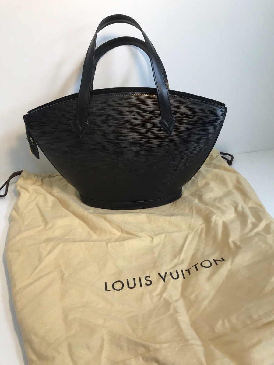 Authentic LOUIS VUITTON Black Epi Leather Saint Jacques PM Tote