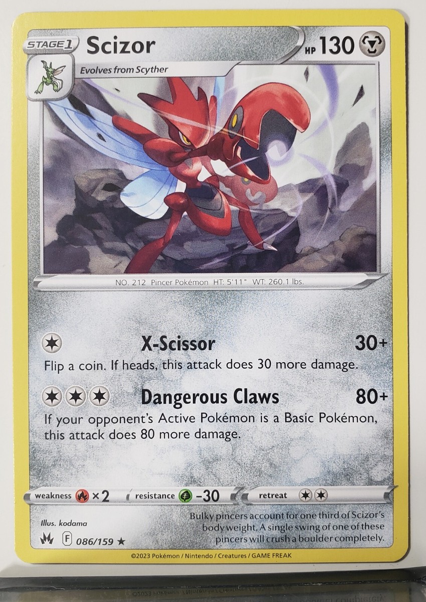 Scizor 086/159 - NM / M - Rare Crown Zenith Pokemon Card $2