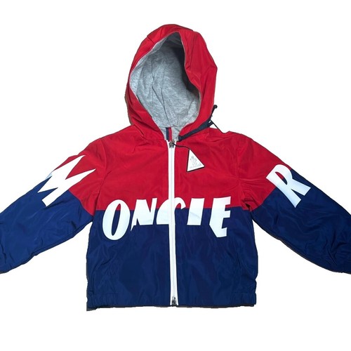 NWT NEW Moncler Baby boys Toddler multicolor Striped Blue Jacket