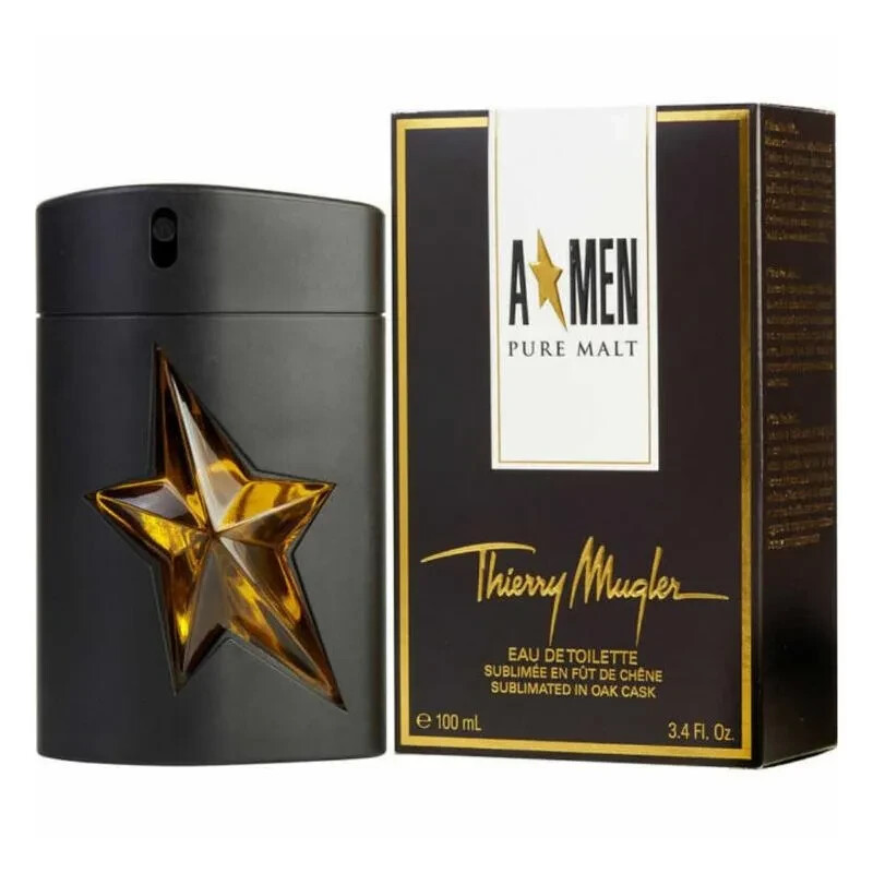 Men Thierry Mugler A Men Pure Malt EDT Spray 3.4oz 100ml / New In