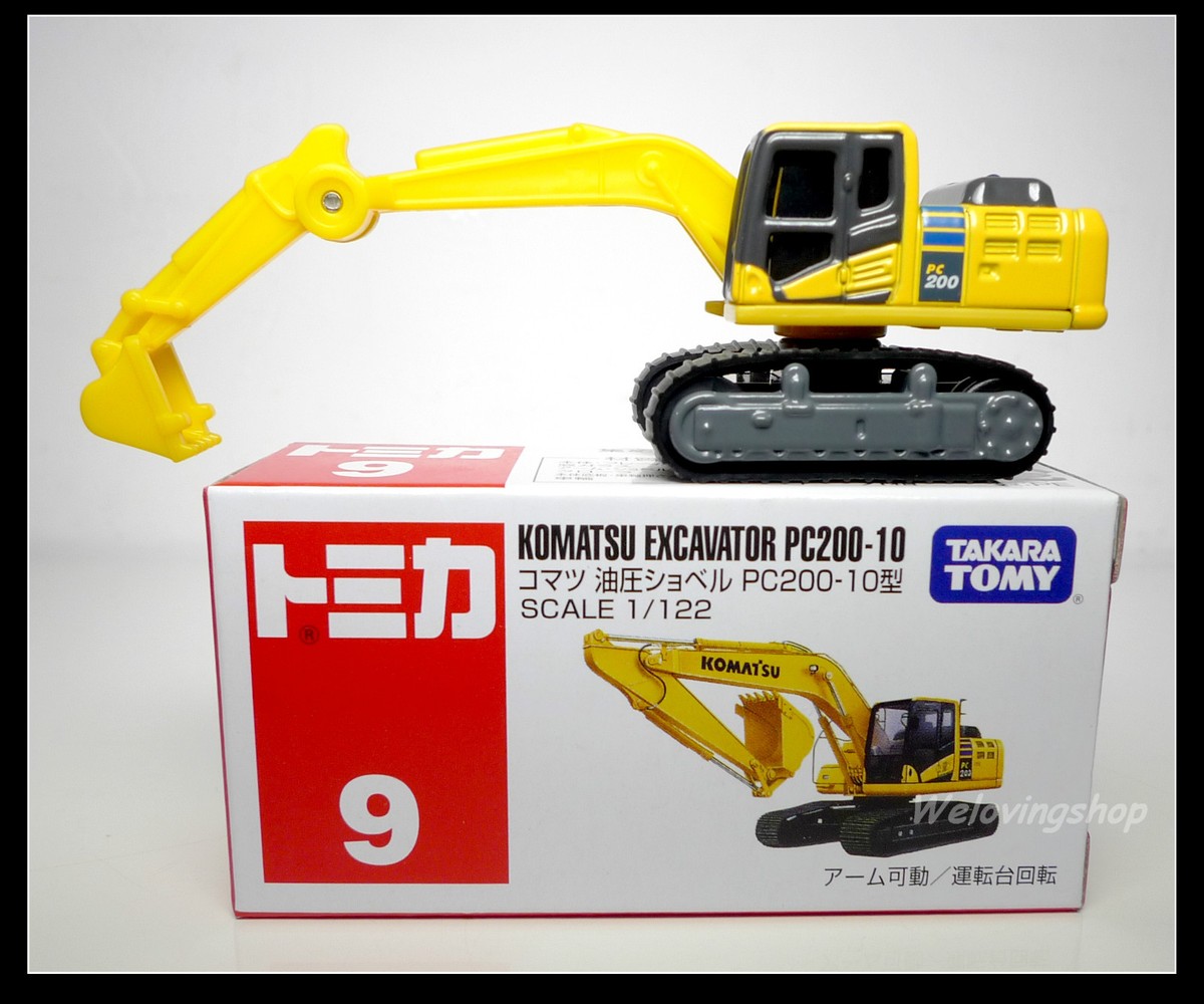 TOMICA 9 KOMATSU EXCAVATOR PC200-10 1/122 TOMY DIECAST CAR NEW | eBay
