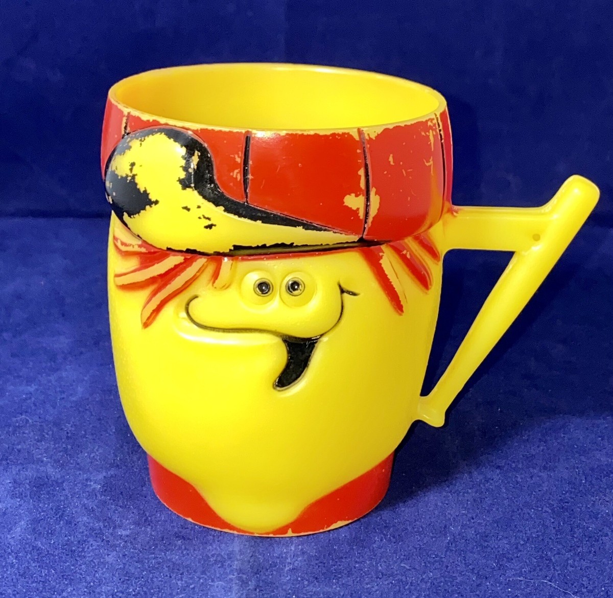 Vintage Lefty Lemon Funny Face Plastic Mug Pillsbury Advertising