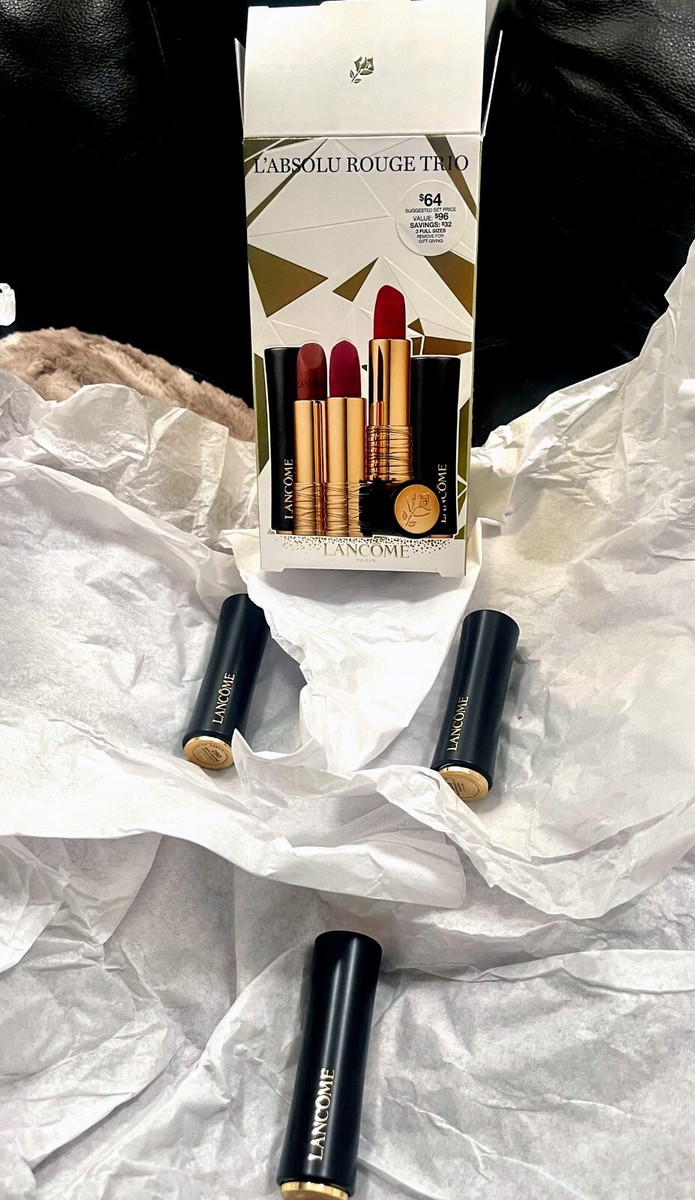 LANCOME LABSOLU ROUGE LIPSTICK TRIO GIFT SET | eBay