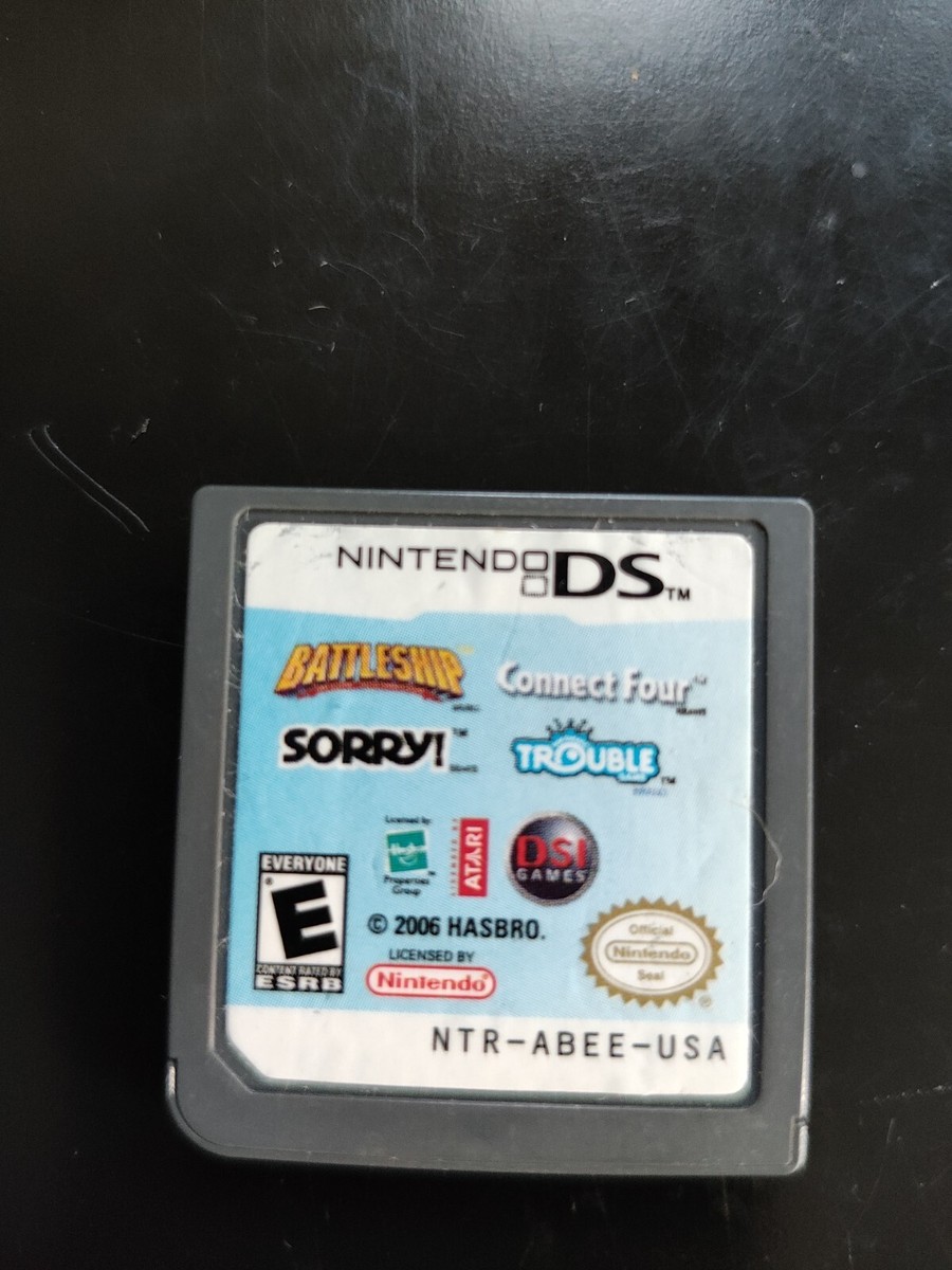 nintendo DS game 4 Game Combo Battleship Connect Four Trouble
