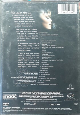 Janet Jackson - The Velvet Rope Tour: Live in Concert (DVD, 1999