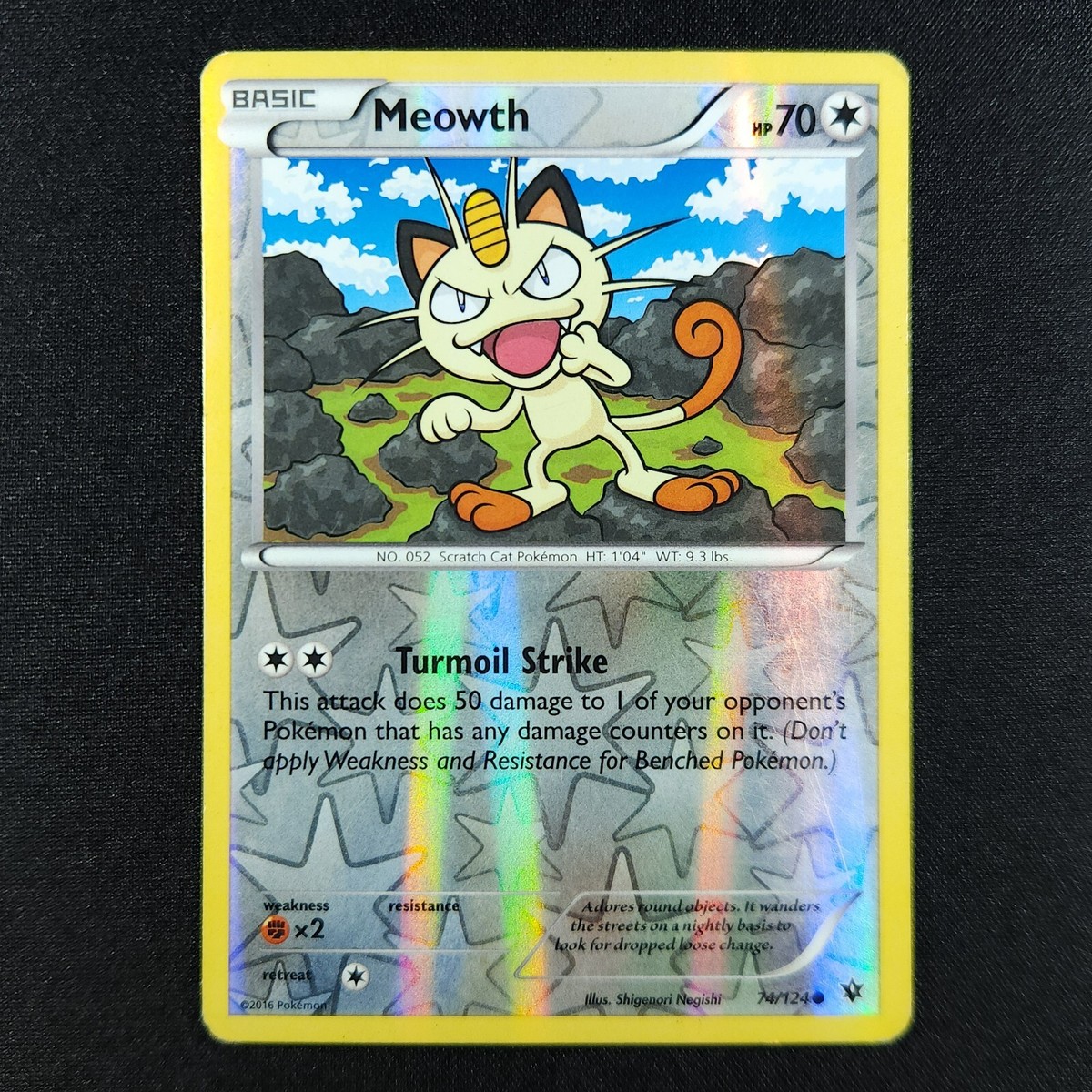 Meowth 74/124 Holo - Fates Collide - Pokemon Card | eBay