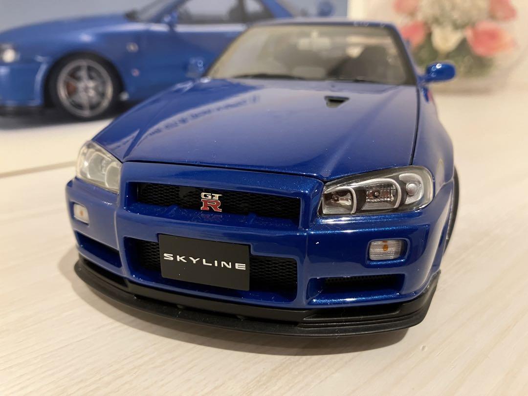 1/18 AUTOart Skyline GTR R34 V Spec 2 Nissan Blue w/Box Japan | eBay