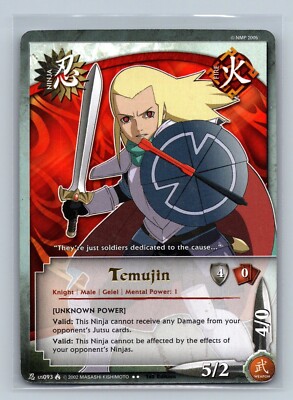 Naruto CCG - Temujin - GOLD TEXT RARE 1ST ED - LINEAGE OF LEGENDS