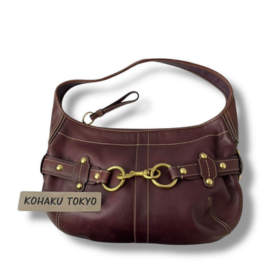 COACH 11261 Ergo Soho Hampton Brown Leather Shoulder Handbag Y2K