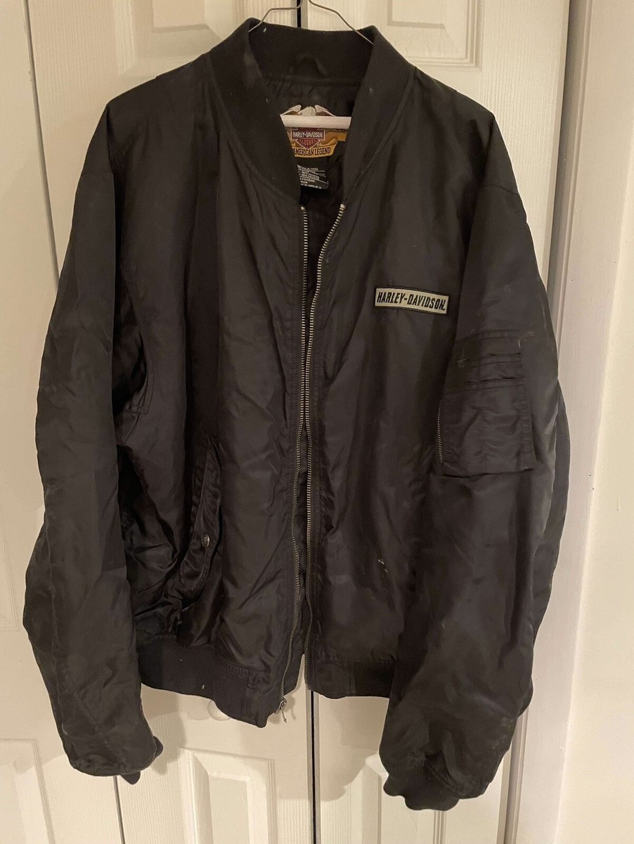 Harley Davidson Embroidered Zip Bomber Jacket 2XL | eBay