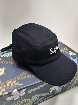 Supreme Wool Camp Cap Black FW20 | eBay