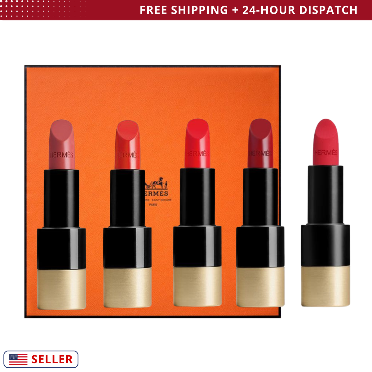 Hermès Gift Kit 5 pcs (1.5g) Lipstick & Balm Dior, Chanel, Tom