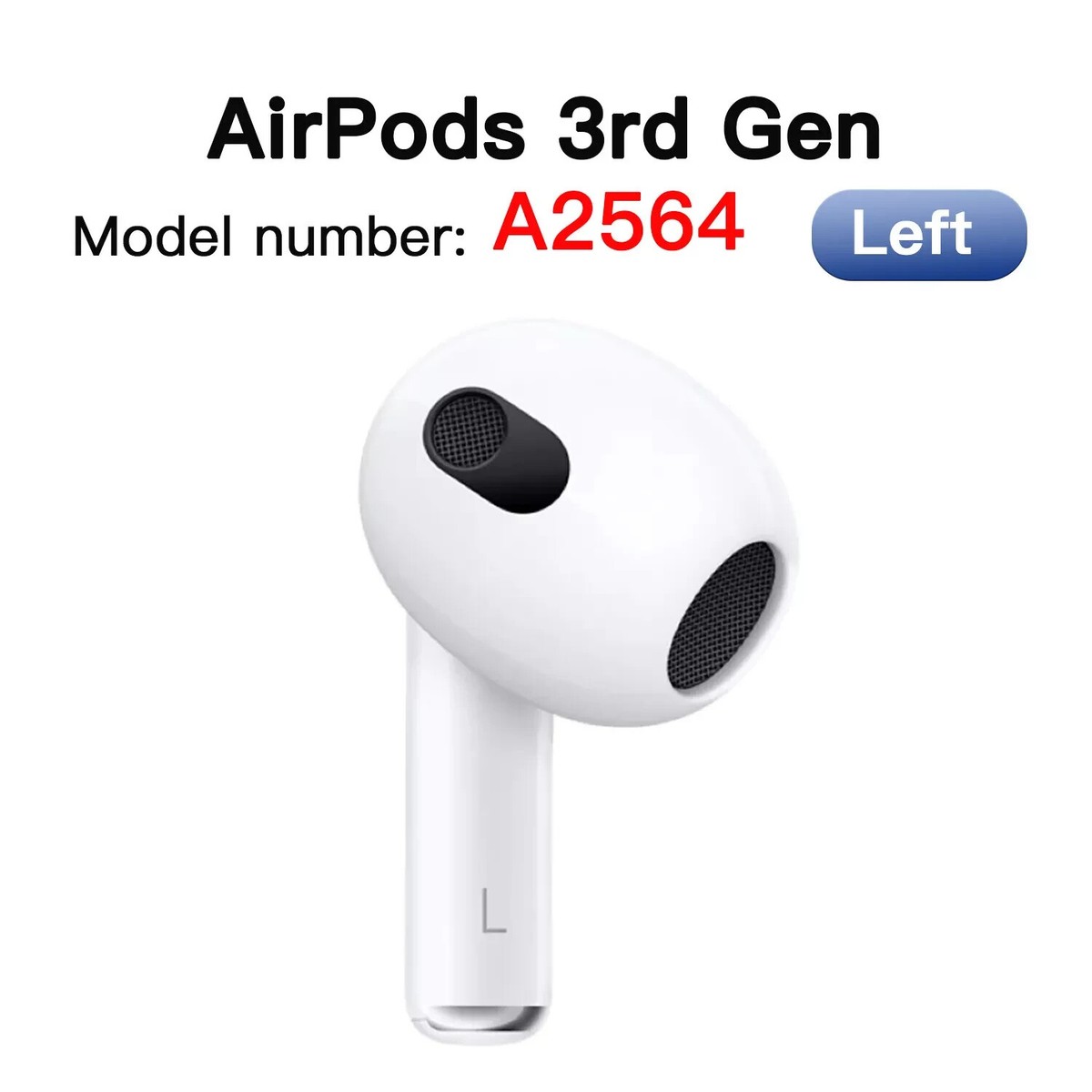 Earbuds For Apple AirPods 3rd Gen Bluetooth Earphone A2564 Left
