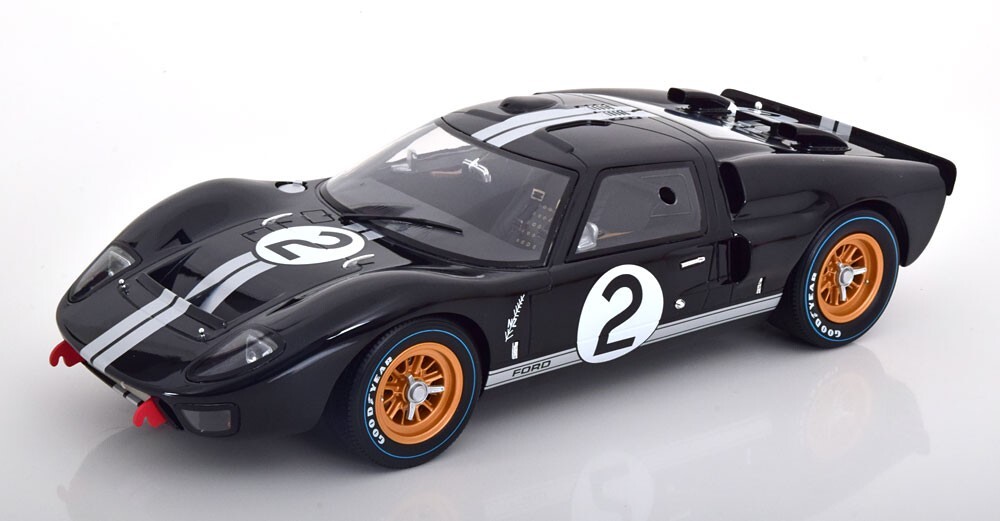 1966 FORD GT40 MK2 #2 BLACK 1966 LeMANS WINNER 1/12 Scale Model