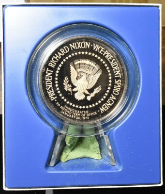 Richard Nixon & Spiro Agnew Bronze Proof Medal - The Franklin Mint