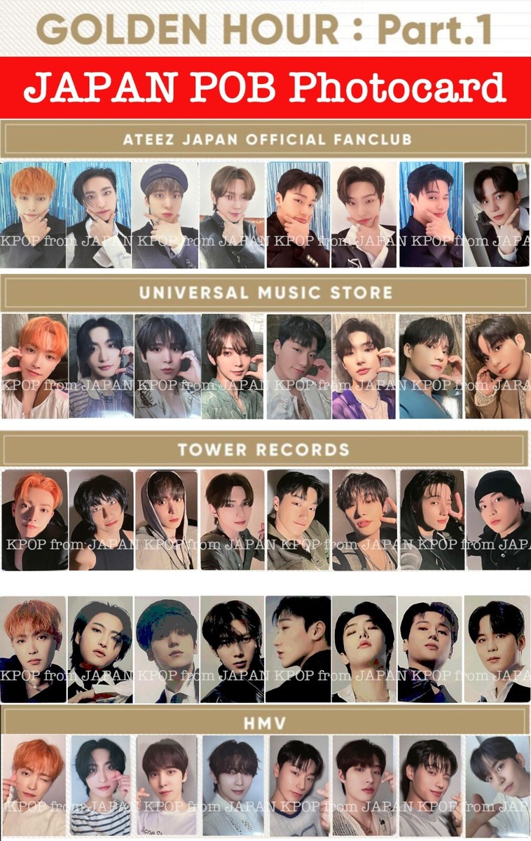 ATEEZ GOLDEN HOUR : Part.1 Japan POB Photocard JPFC UMS Tower R