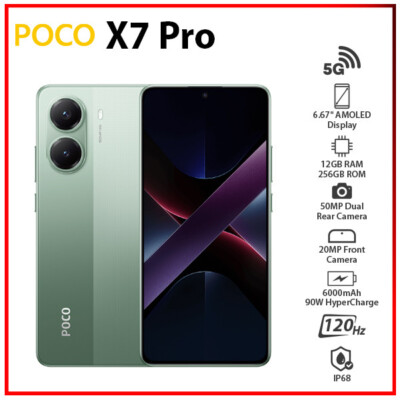 Xiaomi POCO X7 Pro 5G 12GB+256GB GREEN Dual SIM Unlocked Android