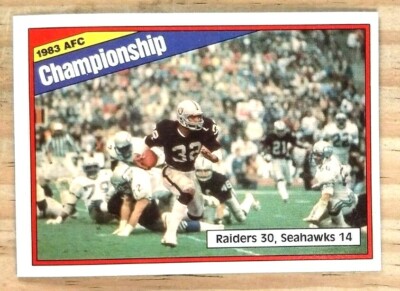 1984 TOPPS 1983 AFC CHAMPIONSHIP GAME CARD#7 NRMINT RAIDER