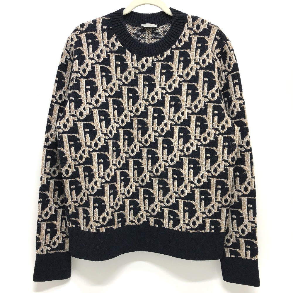 Dior 193M638AT393 Oblique 21AW sweater wool Navy | eBay