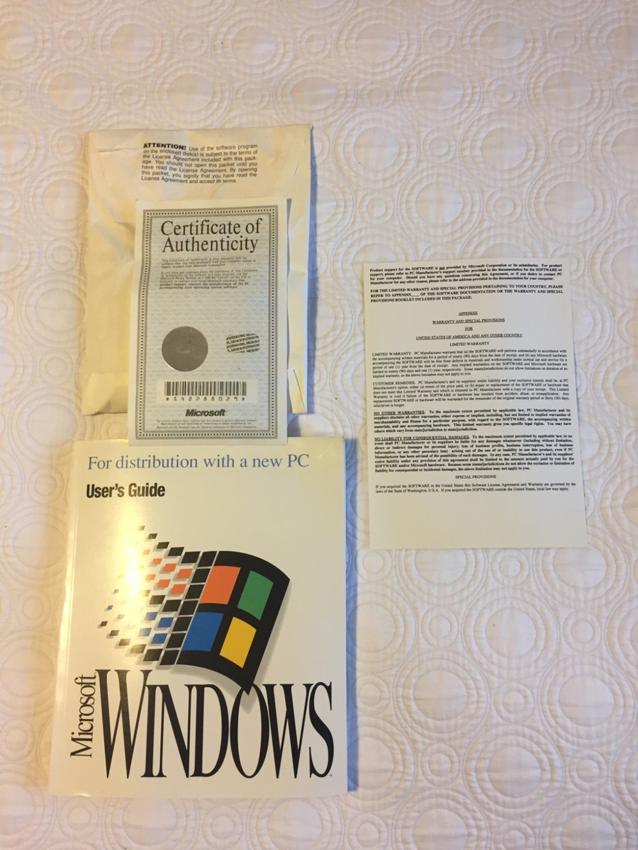 Microsoft Windows 3.1 sealed manual and disks (Collector and