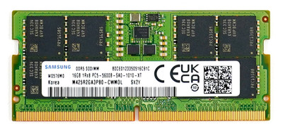 Samsung 16GB DDR5 5600 MHz SODIMM 1Rx8 Laptop Memory RAM