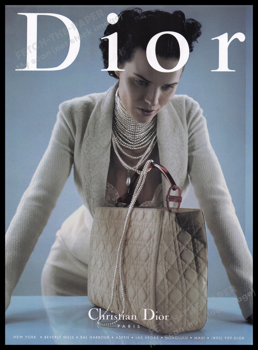 Dior Handbag 1990s Print Advertisement Ad 1998 Draped in Pearls