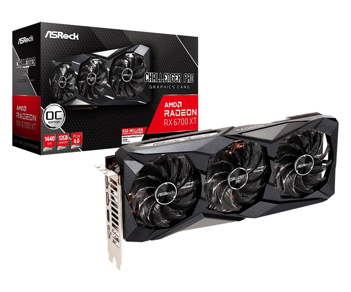 ASRock Radeon RX 6700 XT Challenger Pro OC 12GB GDDR6 Graphics