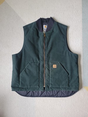 Vintage Carhartt Arctic Vest Quilt Lined V02 SPC Spruce Green Size