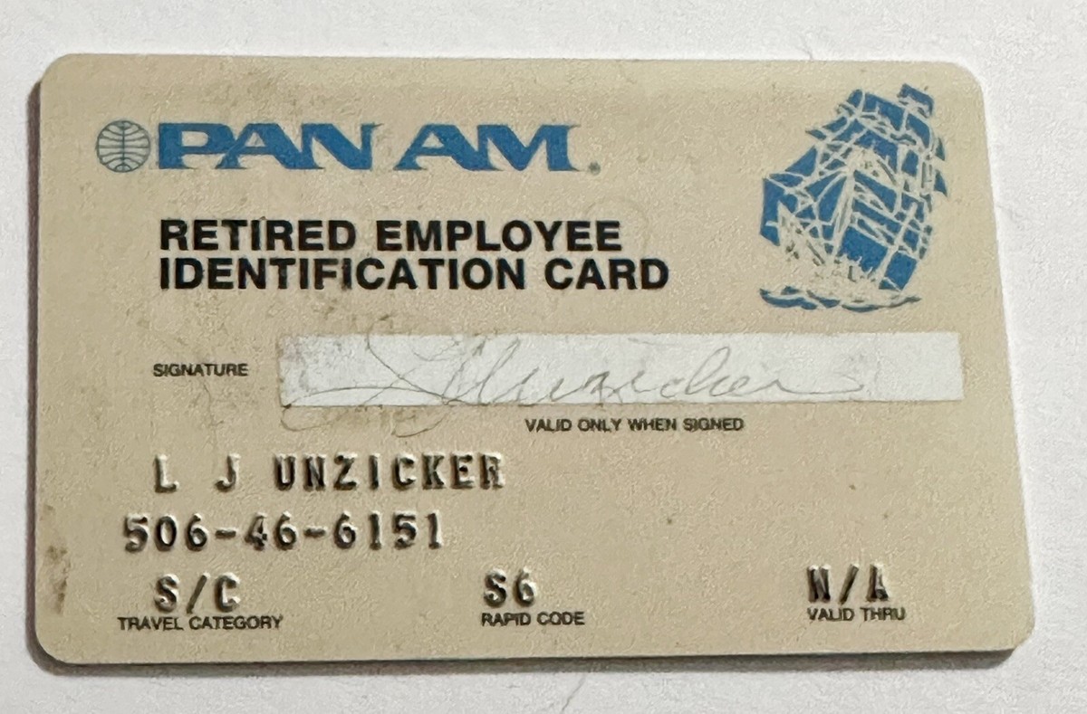 80年] パンナム航空 Clipper Club 生涯会員証金属製プレート 80年