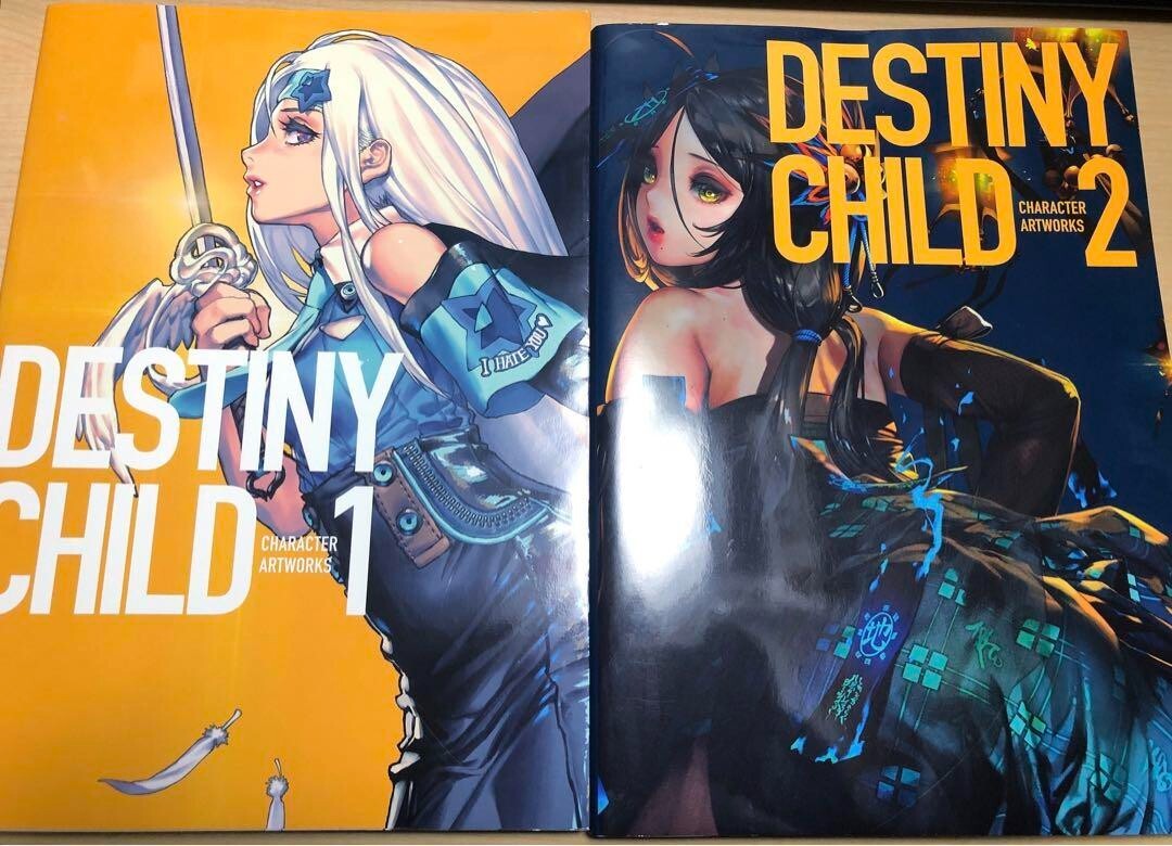DESTINY CHILD CHARACTER ARTWORKS 1 2 Set Game Art Mona Riza Kouga