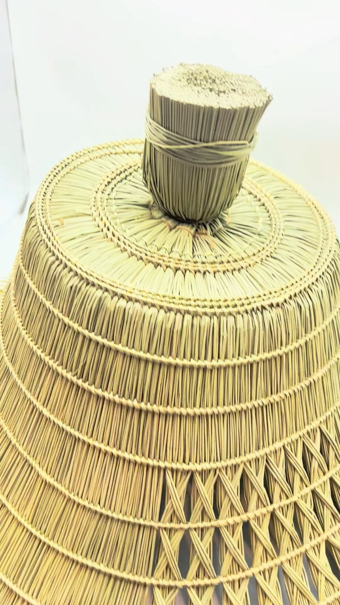 Deluxe RoninGasa Igusa Japanese Samurai Hat Hand Made Traditional