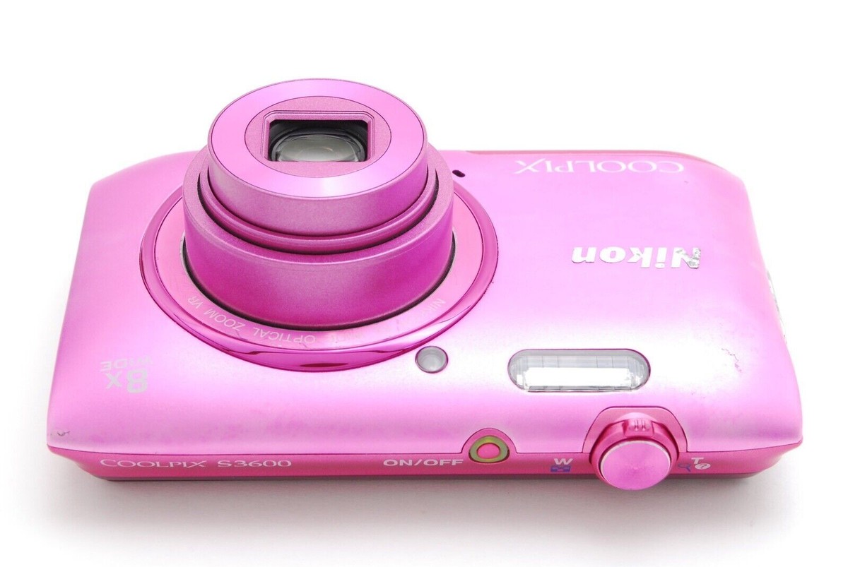 Nikon Coolpix S3600 Pink 8x Optical Zoom 20.1MP Digital Camera | eBay