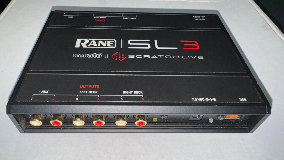 Rane Serato SL3 Scratch Live DJ audio interface, timecode vinyl