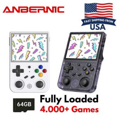 ANBERNIC RG353V Retro Handheld Game Console 64GB TF Card Dual OS