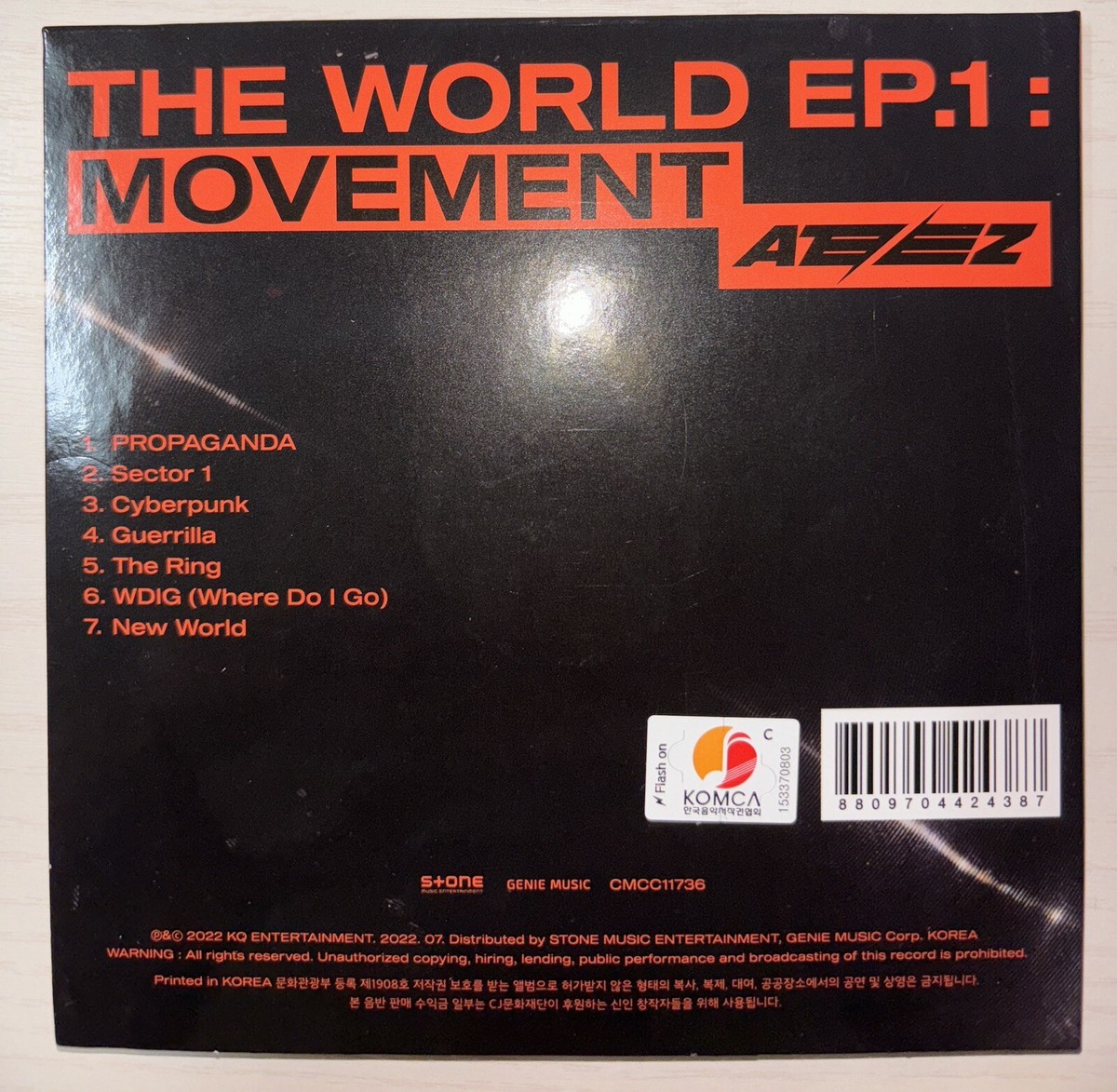 ATEEZ [THE WORLD EP.1 : MOVEMENT] Wooyoung Autographed Signed