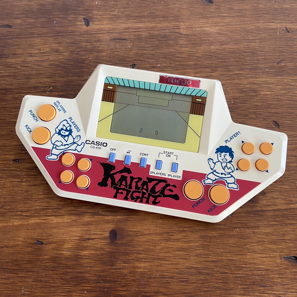 1986 CASIO CG-610 KARATE FIGHT ELECTRONIC HANDHELD GAME ARGIE RARE