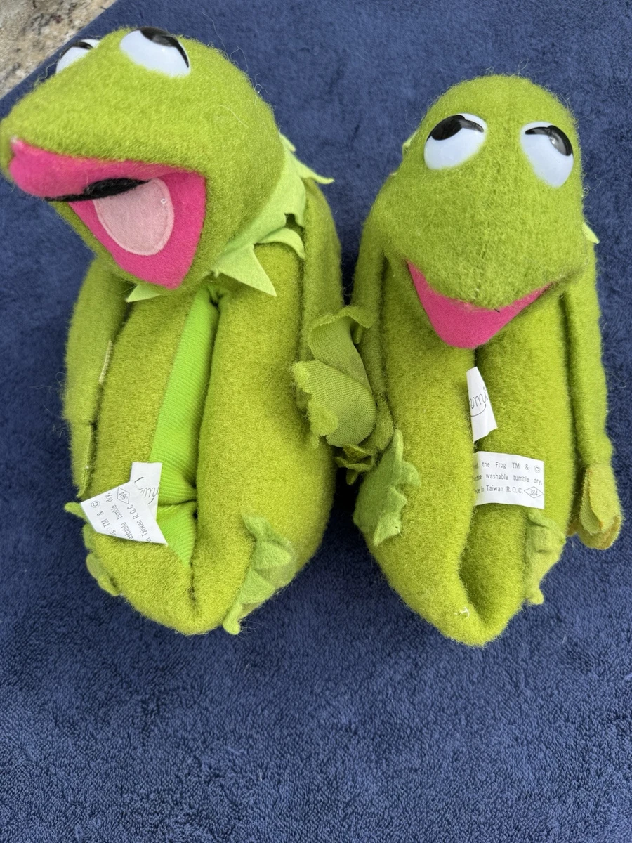 🐸🐸1984 Kermit The Frog Slippers Muppets Sz 5/6 Women's 🐸🐸 | eBay