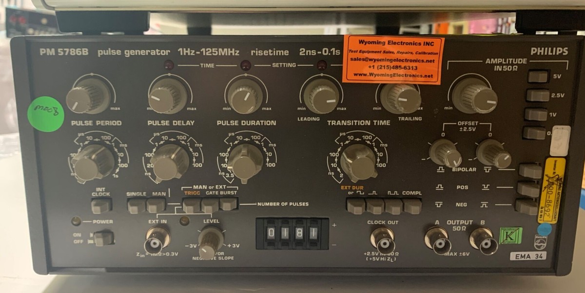 Philips PM 5786B Pulse Generator 1Hz-125MHz Eistime 2ns-0.1s | eBay