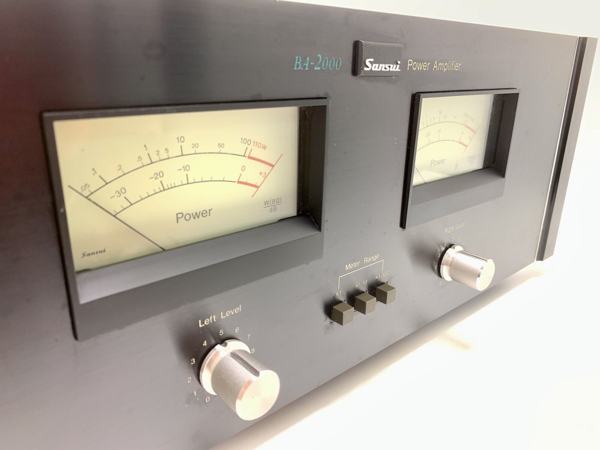SANSUI BA-2000 Stereo Power Amplifier 220 WRMS Vintage 1977 Hi Fi