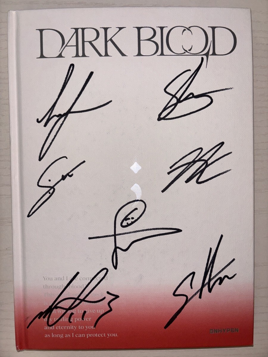 ENHYPEN [DARK BLOOD] Autographed Signed Album | eBay
