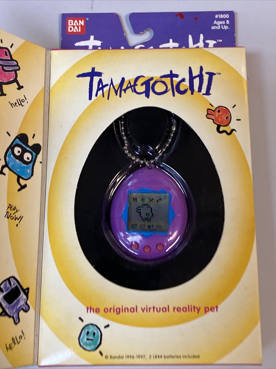1996/1997 Bandai Original Tamagotchi Virtual Pet Purple/Blue #1800