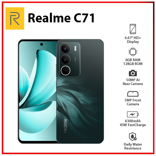 Realme C71 6GB+128GB FOREST OWL Dual SIM Unlocked Global Android