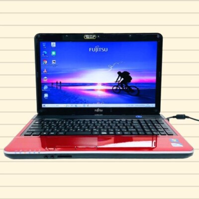 Fujitsu LIFEBOOK Ruby Red Laptop with camera Windows 10 Home