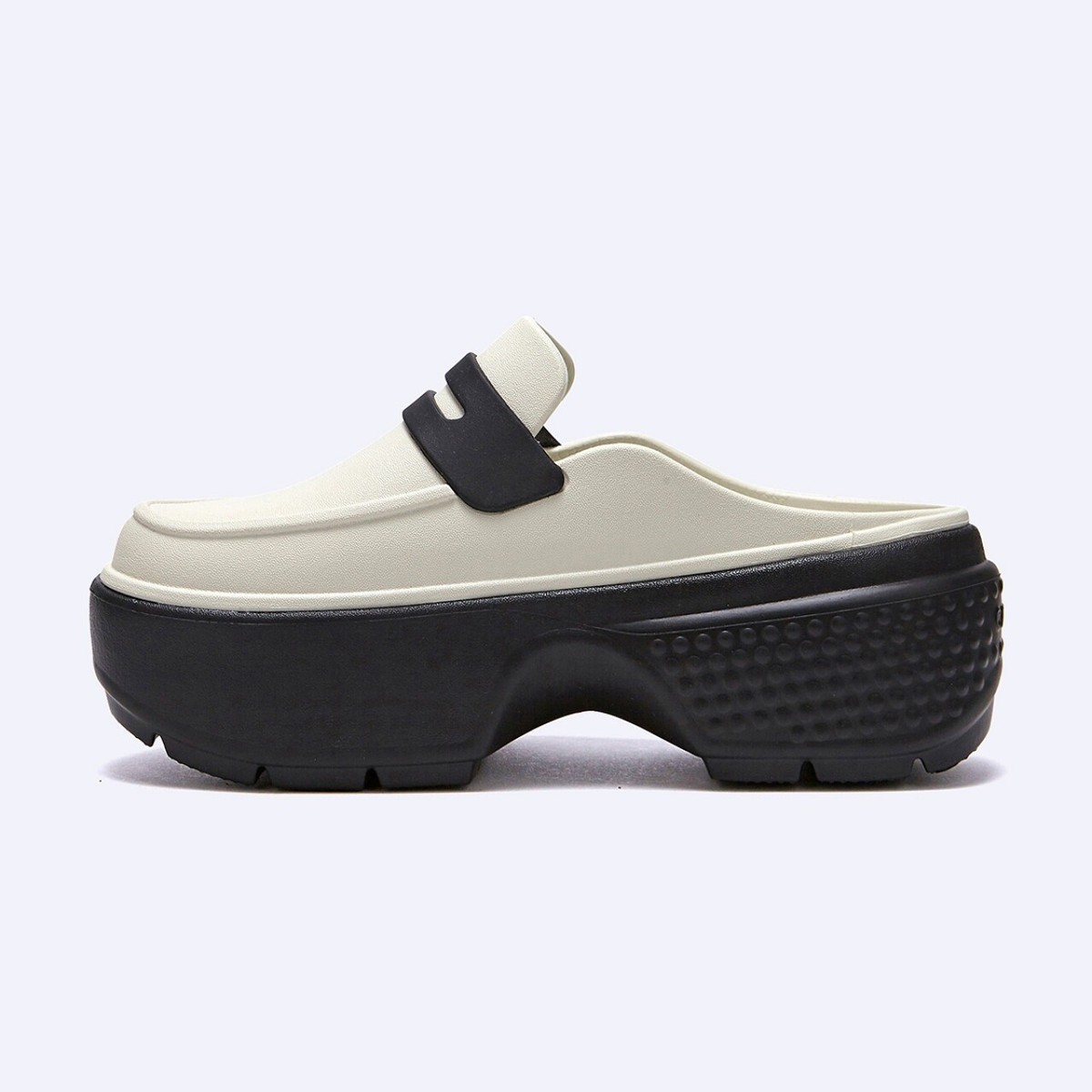 NEW CROCS STOMP LOAFER 209937-1HR WHITE BLACK | eBay
