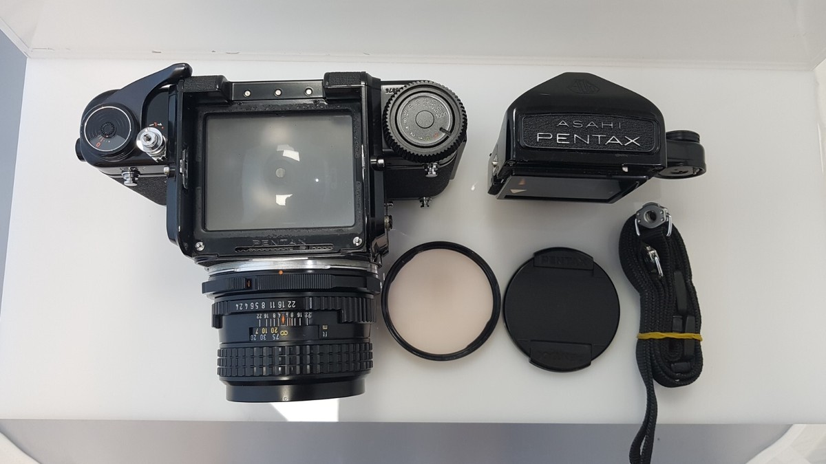 ASAHI Pentax 6x7 TTL Mirror-Up + 105mm f/2.4 Lens EXC w/ Strap