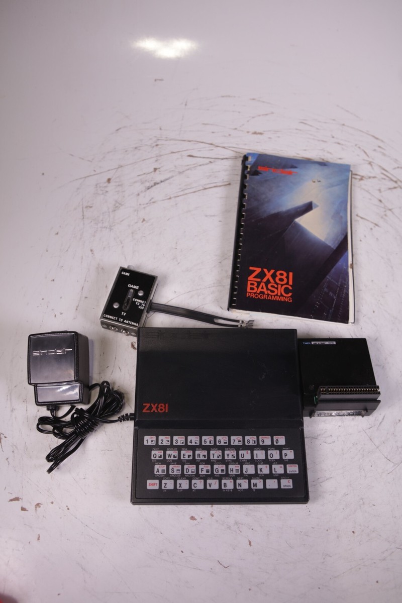 Sinclair ZX8I Basic Programming w/ Timex 1016 Module As Is For