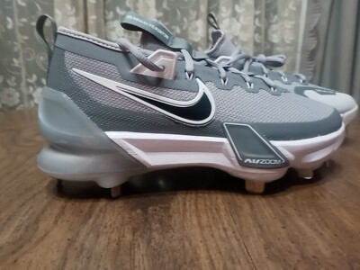 Nike Force Zoom Trout 9 Elite Baseball Cleat Grey White Black Size