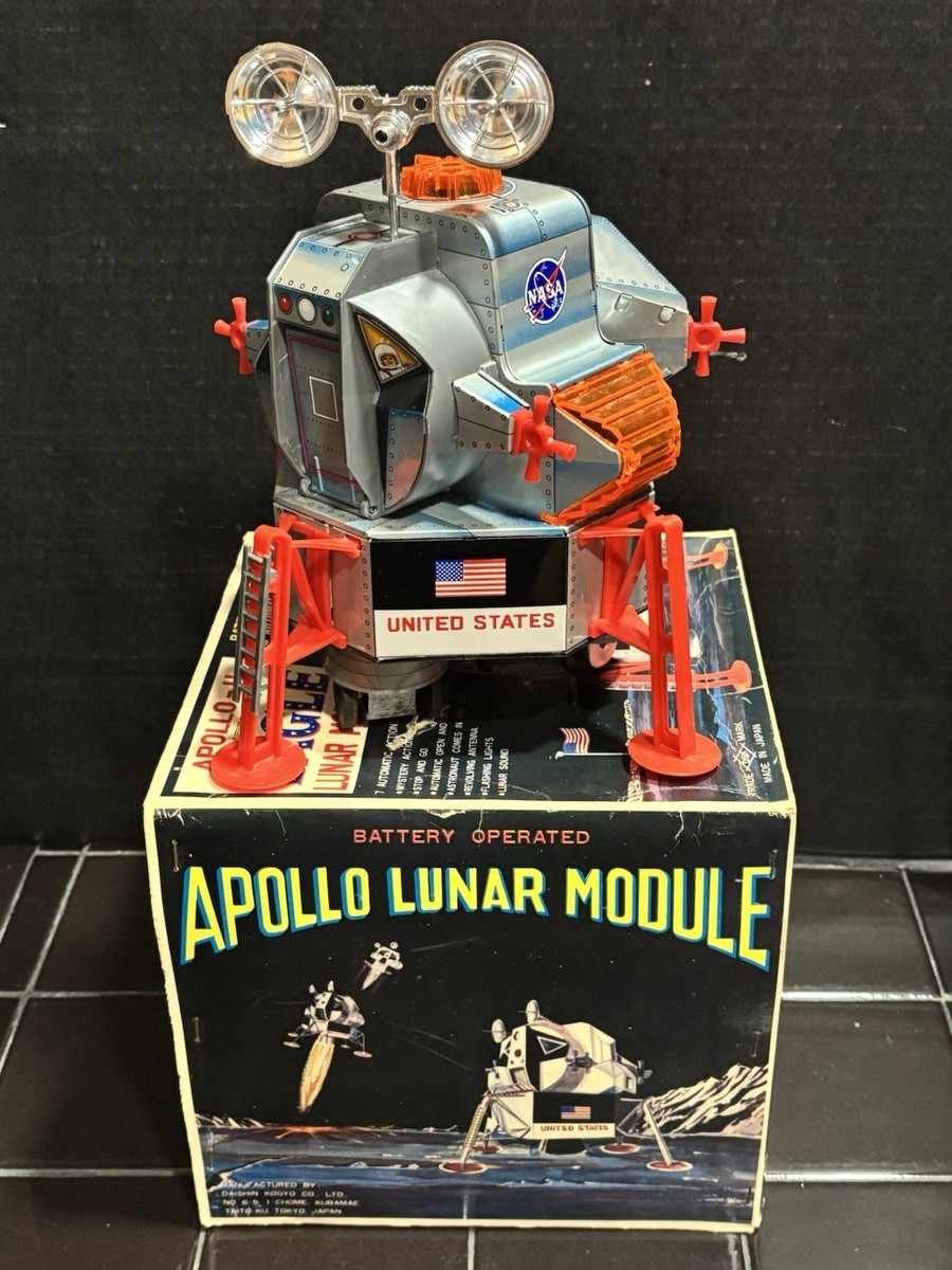 Vintage Japan DSK Tin Battery Op Apollo 11 Eagle Lunar Module