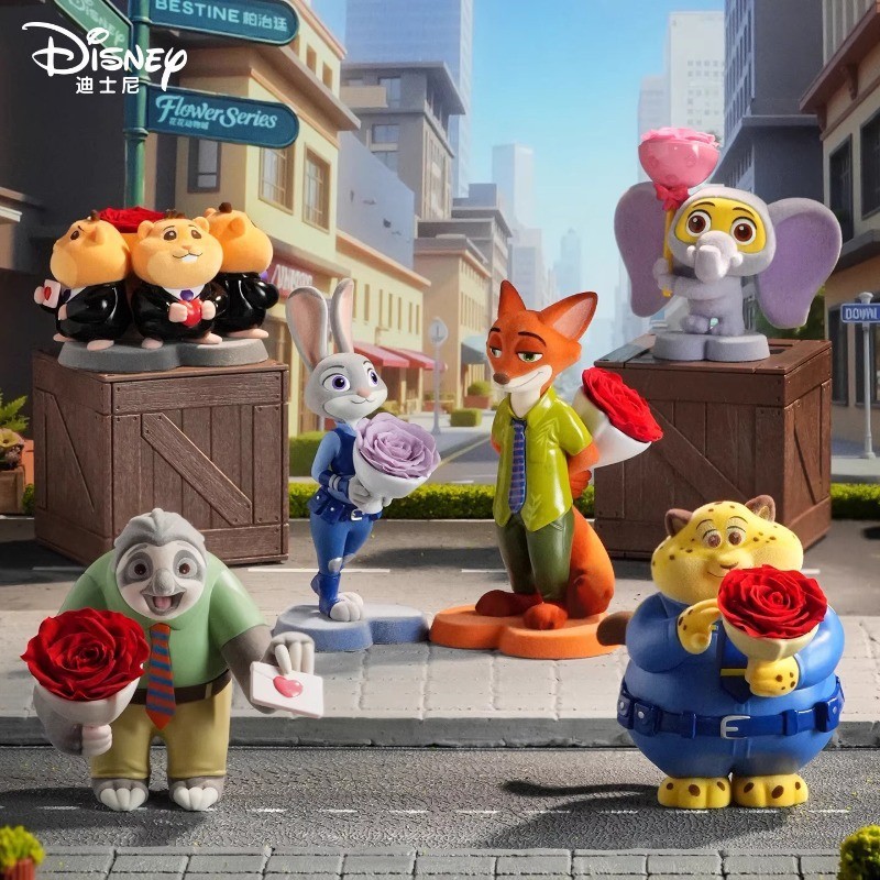 MINISO DISNEY ZOOTOPIA FLOWER SERIES SERIES BLIND BOX FIGURE TOYS
