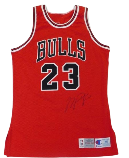 Michael Jordan Signed Bulls Jersey #23 Authentic Champion COA